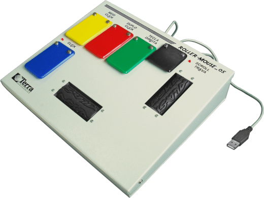 Roller Mouse - Mouse especial com roletes para pessoas com dificuldades motoras